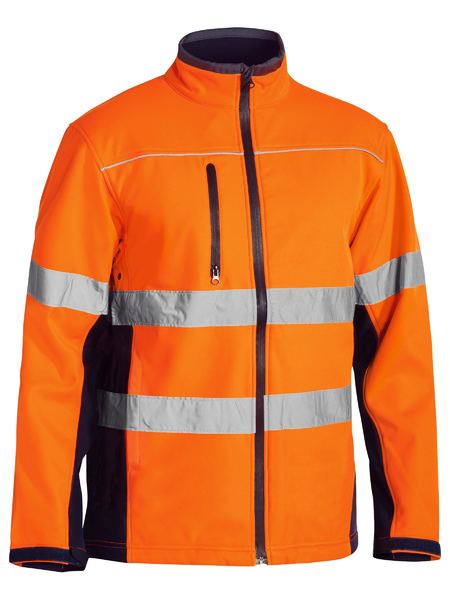 Bisley Taped Hi Vis Soft Shell Jacket - BJ6059T
