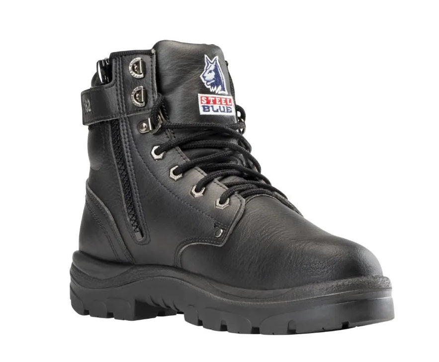 Steel Blue Argyle Zip/Lace Safety Boot - 312152