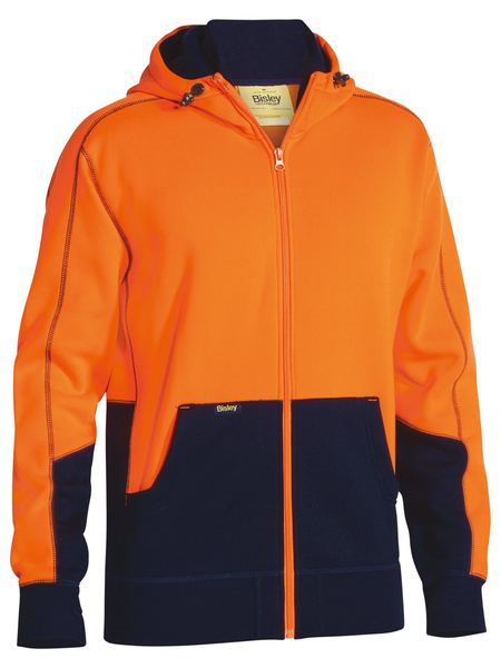 Bisley Hi Vis Zip Fleece Hoodie - BK6819