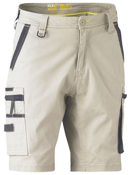 Bisley FLX&MOVE Stretch Utility Zip Cargo Short - BSHC1330