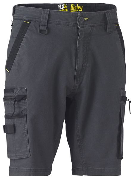 Bisley FLX&MOVE Stretch Utility Zip Cargo Short - BSHC1330