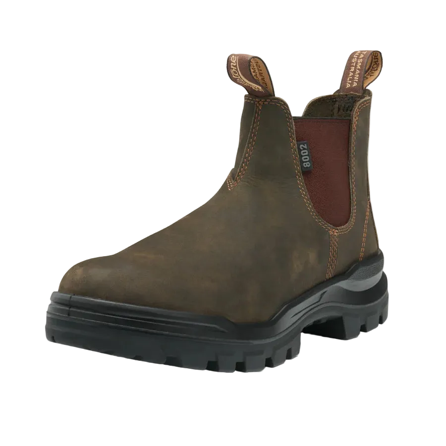 Blundstone RotoFlex Water-Resistant Nubuck Elastic Side Safety Boot - 8002