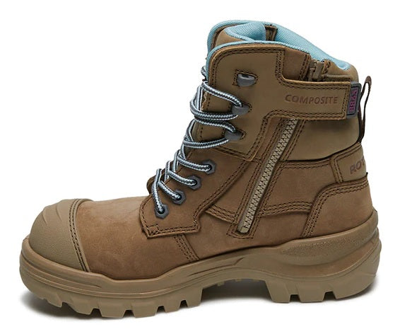 Blundstone Ladies RotoFlex Nubuck Zip/Lace Safety Boot - 8863