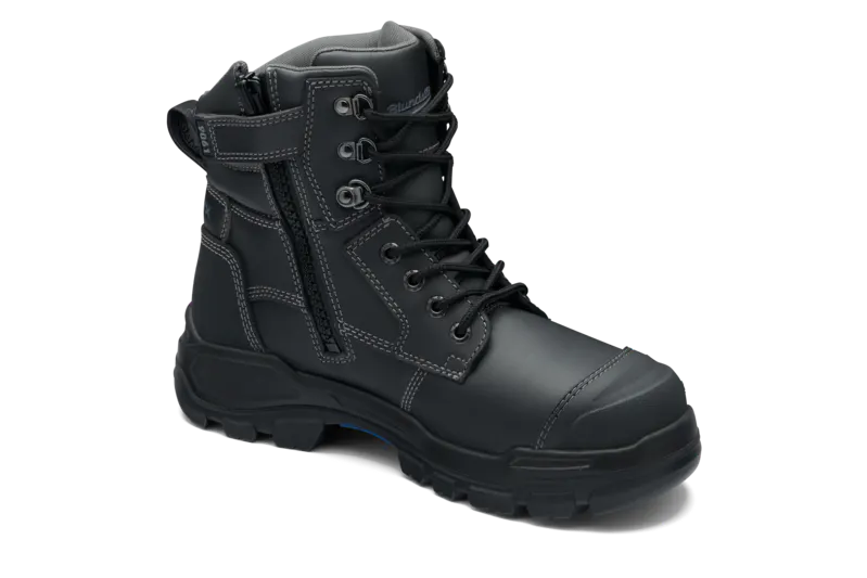 Blundstone 9061 RotoFlex Platinum Leather Zip/Lace Nitrile Safety Boot -9061