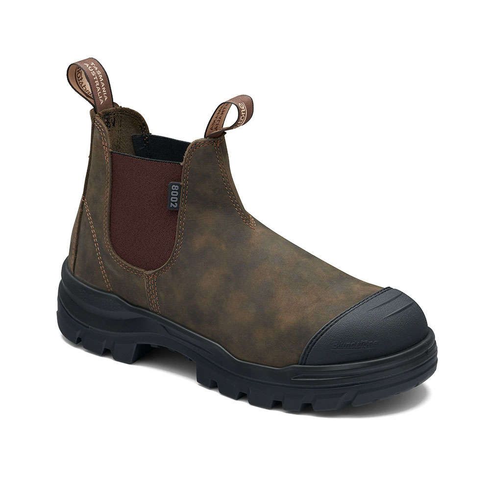 Blundstone RotoFlex Water-Resistant Nubuck Elastic Side Safety Boot - 8002
