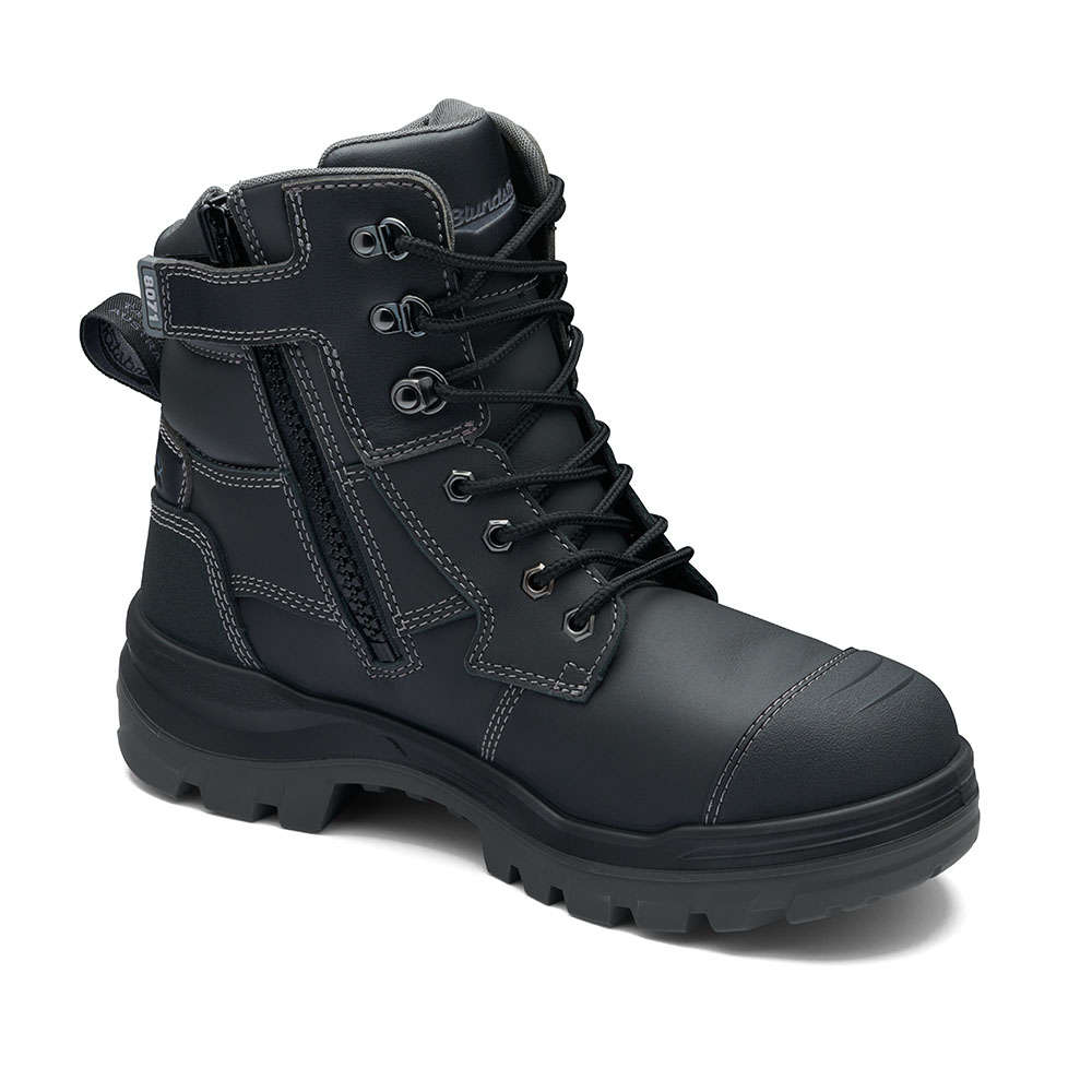 Blundstone RotoFlex Platinum Leather Zip/Lace Safety Boot - 8071