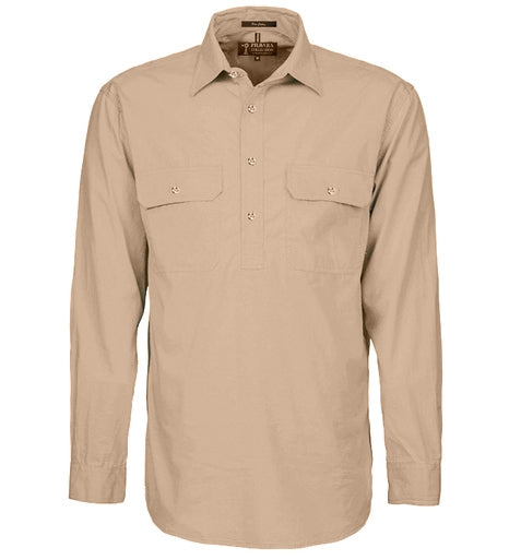 PILBARA MENS CLOSE FRONT L/S SHIRT - RM200CF