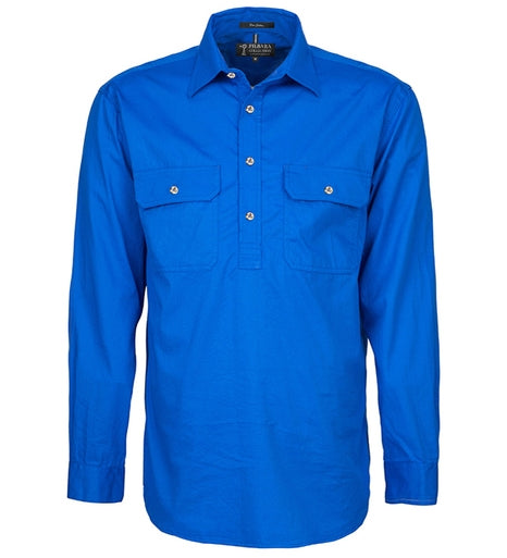 PILBARA MENS CLOSE FRONT L/S SHIRT - RM200CF
