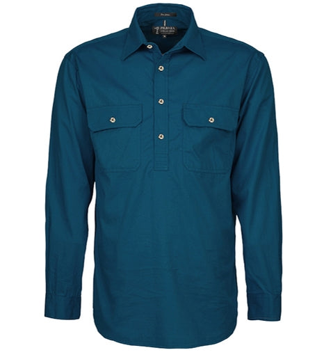 PILBARA MENS CLOSE FRONT L/S SHIRT - RM200CF