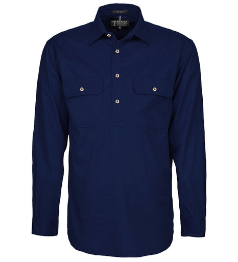 PILBARA MENS CLOSE FRONT L/S SHIRT - RM200CF