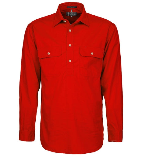 PILBARA MENS CLOSE FRONT L/S SHIRT - RM200CF