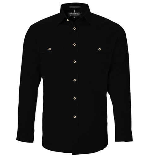 RITEMATE MENS PILBARA OPEN FRONT L/S SHIRT - RM500BT
